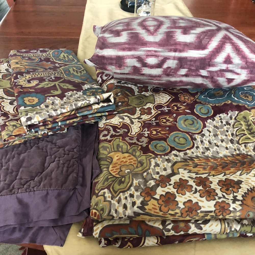 POTTERY BARN KING DUVET SET